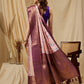 Purple Tissue Silk Digital Print Floral Saree with Unstitched Blouse - Hiral Fashion | Swadesiicart