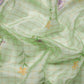 Green Munga Silk Digital Print Floral Saree with Unstitched Blouse - Hiral Fashion | Swadesiicart