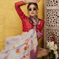 Lavender Munga Silk Digital Print Floral Saree with Unstitched Blouse - Hiral Fashion | Swadesiicart
