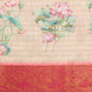 Peach Munga Silk Digital Print Floral Saree with Unstitched Blouse - Hiral Fashion | Swadesiicart