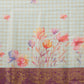 Sky Blue Munga Silk Digital Print Floral Saree with Unstitched Blouse - Hiral Fashion | Swadesiicart