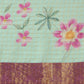 Turquoise Munga Silk Digital Print Floral Saree with Unstitched Blouse - Hiral Fashion | Swadesiicart