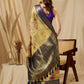 Yellow Munga Silk Digital Print Floral Saree with Unstitched Blouse - Hiral Fashion | Swadesiicart