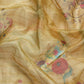 Yellow Munga Silk Digital Print Floral Saree with Unstitched Blouse - Hiral Fashion | Swadesiicart