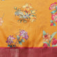 Hiral Fashion Mustard Banarasi Silk Floral Digital Printed Saree | Swadesiicart