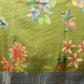 Hiral Fashion Green Banarasi Silk Floral Digital Printed Saree | Swadesiicart