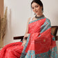 Hiral Fashion Red Banarasi Cotton Silk Fruits Digital Printed Saree | Swadesiicart