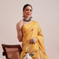 Hiral Fashion Yellow Banarasi Cotton Silk Fruits Digital Printed Saree | Swadesiicart