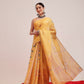 Hiral Fashion Yellow Banarasi Cotton Silk Fruits Digital Printed Saree | Swadesiicart