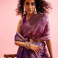 Lavender Cotton Digital Print Floral Saree with Unstitched Blouse - Hiral Fashion | Swadesiicart