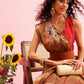 Beige Cotton Digital Print Floral Saree with Unstitched Blouse - Hiral Fashion | Swadesiicart
