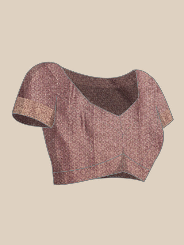 Gray Cotton Digital Print Floral Saree with Unstitched Blouse - Hiral Fashion | Swadesiicart