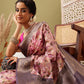 Pink Cotton Digital Print Floral Saree with Unstitched Blouse - Hiral Fashion | Swadesiicart