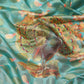 Turquoise Art Silk Printed Polka Dots Saree with Unstitched Blouse - Hiral Fashion | Swadesiicart