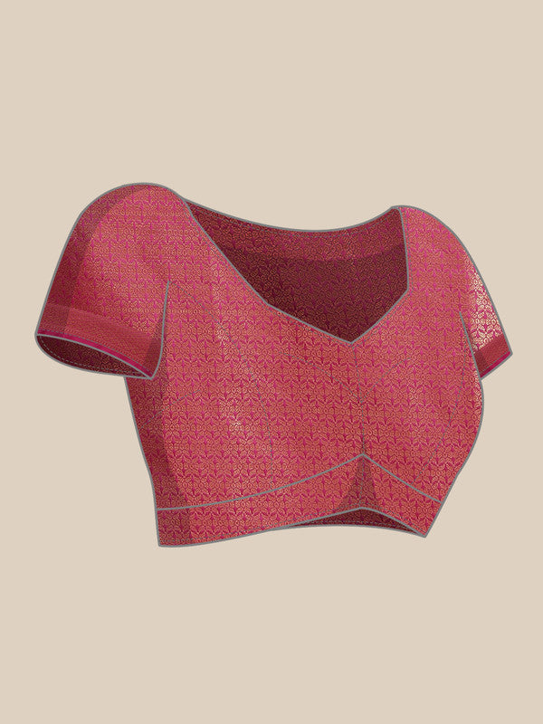 Turquoise Art Silk Printed Polka Dots Saree with Unstitched Blouse - Hiral Fashion | Swadesiicart