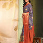 Blue Silk Blend Digital Print Bandhani Saree with Unstitched Blouse - Hiral Fashion | Swadesiicart