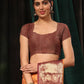Orange Silk Blend Digital Print Bandhani Saree with Unstitched Blouse - Hiral Fashion | Swadesiicart