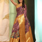 Purple Silk Blend Digital Print Bandhani Saree with Unstitched Blouse - Hiral Fashion | Swadesiicart