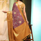 Purple Silk Blend Digital Print Bandhani Saree with Unstitched Blouse - Hiral Fashion | Swadesiicart