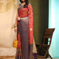 Red Silk Blend Digital Print Bandhani Saree with Unstitched Blouse - Hiral Fashion | Swadesiicart