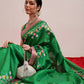 Hiral Fashion Green Banarasi Art Silk Abstract Digital Printed Saree | Swadesiicart