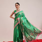 Hiral Fashion Green Banarasi Art Silk Abstract Digital Printed Saree | Swadesiicart