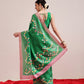 Hiral Fashion Green Banarasi Art Silk Abstract Digital Printed Saree | Swadesiicart