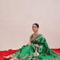 Hiral Fashion Green Banarasi Art Silk Abstract Digital Printed Saree | Swadesiicart