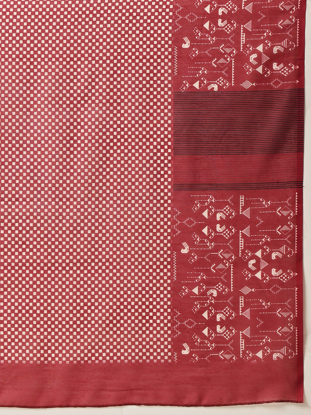Hiral Fashion Maroon Bollywood Mul Cotton Abstract Digital Printed Saree | Swadesiicart