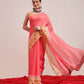 Hiral Fashion Pink Bollywood Mul Cotton Abstract Digital Printed Saree | Swadesiicart