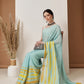 Hiral Fashion Teal Bollywood Mul Cotton Abstract Digital Printed Saree | Swadesiicart