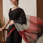 Hiral Fashion Black Bollywood Mul Cotton Stripes Digital Printed Saree | Swadesiicart