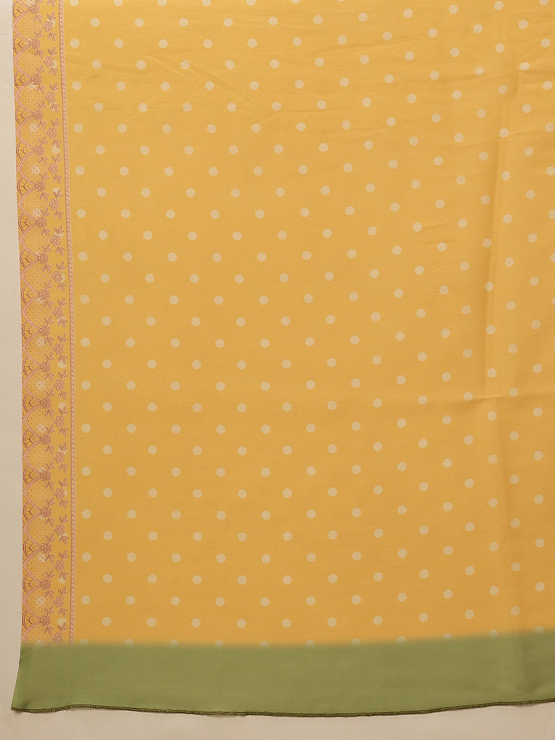 Hiral Fashion Mustard Bollywood Mul Cotton Polka Dots Digital Printed Saree | Swadesiicart
