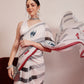 Hiral Fashion White Bollywood Mul Cotton Animal Print Digital Printed Saree | Swadesiicart