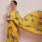 Hiral Fashion Yellow Bollywood Mul Cotton Abstract Digital Printed Saree | Swadesiicart