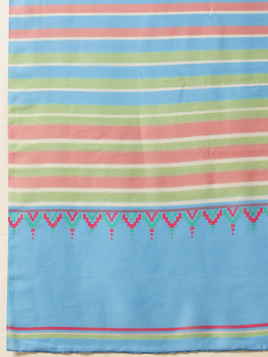 Hiral Fashion Blue Bollywood Mul Cotton Lahariya Digital Printed Saree | Swadesiicart