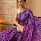 Hiral Fashion Navy Blue Bollywood Mul Cotton Abstract Digital Printed Saree | Swadesiicart