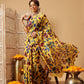Hiral Fashion Yellow Bollywood Mul Cotton Floral Digital Printed Saree | Swadesiicart