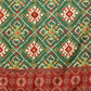 Green Silk Blend Digital Print Ikkat Saree with Unstitched Blouse - Hiral Fashion | Swadesiicart