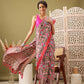 Olive Silk Blend Digital Print Ikkat Saree with Unstitched Blouse - Hiral Fashion | Swadesiicart