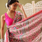 Olive Silk Blend Digital Print Ikkat Saree with Unstitched Blouse - Hiral Fashion | Swadesiicart
