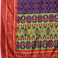 Royal Blue Silk Blend Digital Print Ikkat Saree with Unstitched Blouse - Hiral Fashion | Swadesiicart