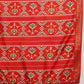 Turquoise Silk Blend Digital Print Ikkat Saree with Unstitched Blouse - Hiral Fashion | Swadesiicart