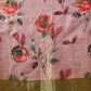 Hiral Fashion Lavender Banarasi Tissue Silk Floral Digital Printed Saree | Swadesiicart
