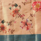Hiral Fashion Peach Banarasi Tissue Silk Floral Digital Printed Saree | Swadesiicart