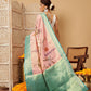 Hiral Fashion Pink Banarasi Tissue Silk Floral Digital Printed Saree | Swadesiicart