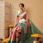 Hiral Fashion Pink Banarasi Tissue Silk Floral Digital Printed Saree | Swadesiicart