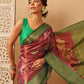 Hiral Fashion Pink Banarasi Tissue Silk Floral Digital Printed Saree | Swadesiicart