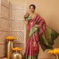 Hiral Fashion Pink Banarasi Tissue Silk Floral Digital Printed Saree | Swadesiicart