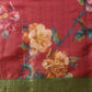 Hiral Fashion Pink Banarasi Tissue Silk Floral Digital Printed Saree | Swadesiicart